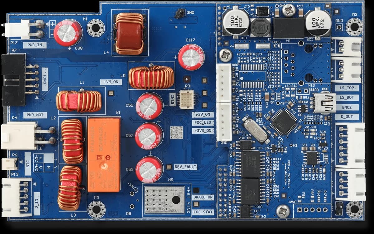 Muestra de placa electrónica de Alphashot XL G2