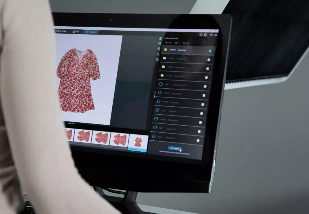 Finalización y publicación en software de fotos planas de prendas